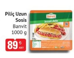 Banvit Piliç Uzun Sosis 1000 g
