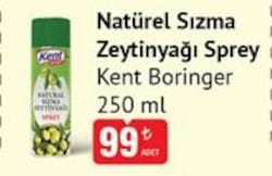 Kent Boringer Natural Sızma Sprey Zeytinyağı 250 ml
