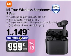 Xiaomi Mi TWS Earphones 2 Pro Kulak İçi Bluetooth Kulaklık