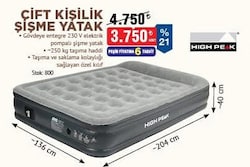 High Peak Çift Kişilik Şişme Yatak