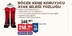 North Pacific Böcek Kene Koruyucu Ayak Bileği Tozluğu 