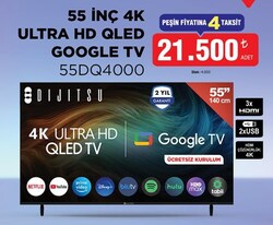 Dijitsu 55DQ4000 55 inç 4K Ultra HD QLED Google Tv