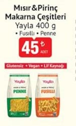 Yayla Mısır&Pirinç Makarna Çeşitleri