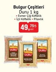 Duru Bulgur 1 kg Çeşitleri 