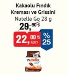 Nutella Go Kakaolu Fındık Kreması Grissini 28 g