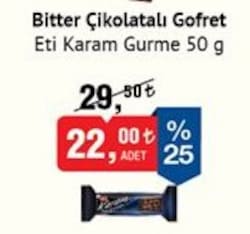 Eti Karam Gurme Bitter Çİkolatalı Gofret 50 g