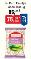 Saban İri Kuru Fasulye 1000 g