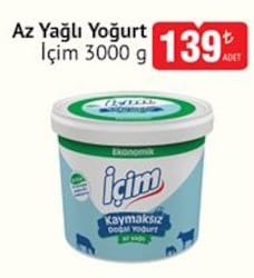 İçim Az Yağlı Yoğurt 3000 g