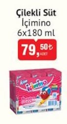 İçimino Çilekli Süt 6x180 ml