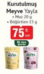 Yayla Kurutulmuş Meyve Çeşitleri 20 g/15 g