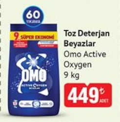 Omo Active Oxygen Toz Deterjan Beyazlar 9 kg