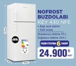 Keysmart KEY 430 NFE Nofrost Buzdolabı