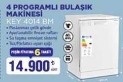 Keysmart KEY 4014 BM 4 Programlı Bulaşık Makinesi