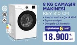 Keysmart KEY 810 CM 8 Kg Çamaşır Makinesi