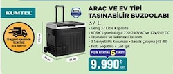 Kumtel Araç ve Ev Tipi Taşınabilir Buzdolabı 37 l