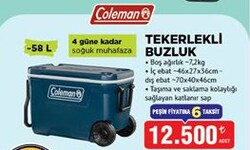 Coleman Tekerlekli Buzluk 58 l 