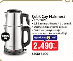 Emsan Çelik Çay Makinesi 1800 W