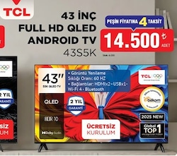 TCL 43S5K 43 inç Full HD QLED Android Tv