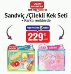 Uçar Oyuncak Sandviç/Çilekli Kek Seti