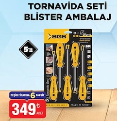 Sgs Tornavida Seti Blister Ambalaj 5'li