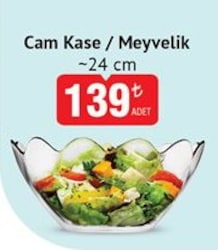 Paşabahçe Cam Kase/Meyvelik 24 cm