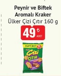 Ülker Çizi Çıtır Peynir ve Biftek Aromalı Kraker 160 g