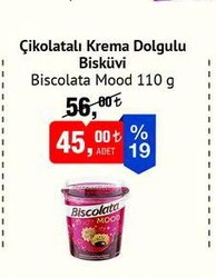 Biscolata Mood Çikolatalı Krema Dolgulu Bisküvi 110 g