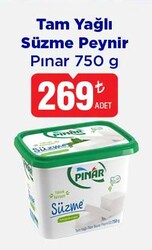 Pınar Tam Yağlı Süzme Peynir 750 g