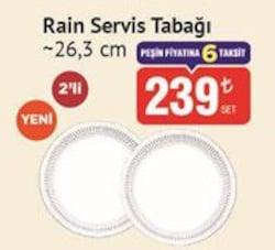 Paşabahçe Rain Servis Tabağı 26.3 cm 2'li