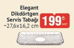Paşabahçe Elegant Diktörtgen Servis Tabağı 27.6x16.2 cm