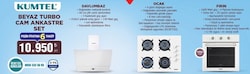 Kumtel Beyaz Turbo Cam Ankastre Set
