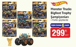 Hot Wheels Monster Trucks Bigfoot Trophy Şampiyonları