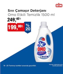 Omo Etkili Temizlik Sıvı Çamaşır Deterjanı 1500 ml