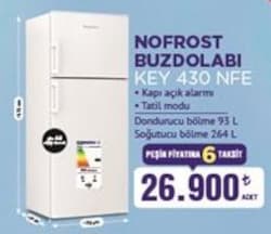 Keysmart KEY 430 NFE Nofrost Buzdolabı 