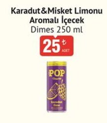 Dimes Karadut&Misket Limonu Aromalı İçecek 250 ml