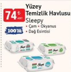 Sleepy Yüzey Temizlik Havlusu Çeşitleri 100'lü