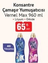 Vernel Max Konsantre Çamaşır Yumuşatıcısı Çeşitleri 960 ml 