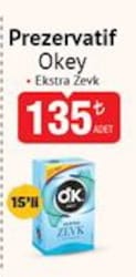 Okey Ekstra Zevk Prezervatif 15'li