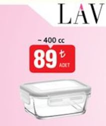 Lav Cam Kilitli Saklama Kabı 400 cc