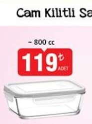 Lav Cam Kilitli Saklama Kabı 800 cc