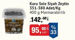 Marmarabirlik 351-380 Adet/kg Kuru Sele Siyah Zeytin 400 g
