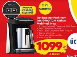 Goldmaster Prokıvam GM-9900 Türk Kahve Makinesi Inox