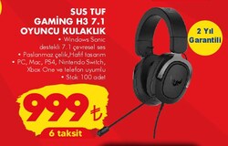 Asus Tuf Gaming H3 7,1 Oyuncu Kulaklık