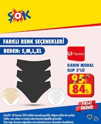 Chanlale Kadın Modal Slip 3'lü