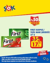 First Sensations Karpuz Aromalı 27 gr Sakız