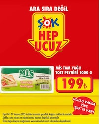 Mis Tam Yağlı Tost Peyniri 1000 g 