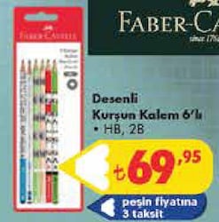 Faber-Castell Desenli Kurşun Kalem 6'lı 