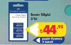 Faber-Castell Sınav Silgisi 3'lü