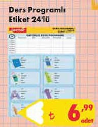 Lector Ders Programlı Etiket 24'lü 