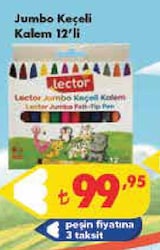 Lector Jumbo Keçeli Kalem 12'li 